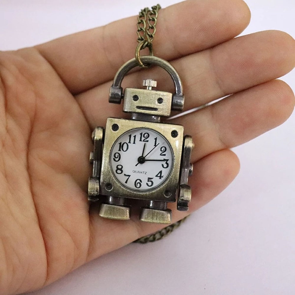 Vintage Robot Quartz Keychain Watch 0