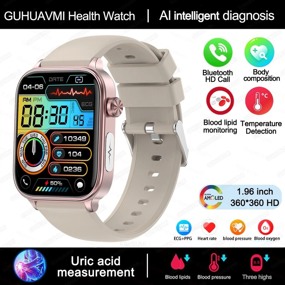 AI Health Diagnostic Body Composition Smartwatch 9