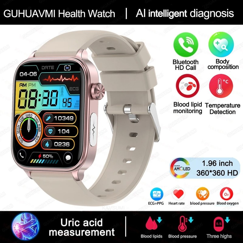 AI Health Diagnostic Body Composition Smartwatch 9