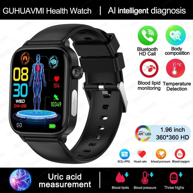 AI Health Diagnostic Body Composition Smartwatch 8
