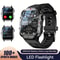201inch HD Flashlight Outdoor Sports Smartwatch 8