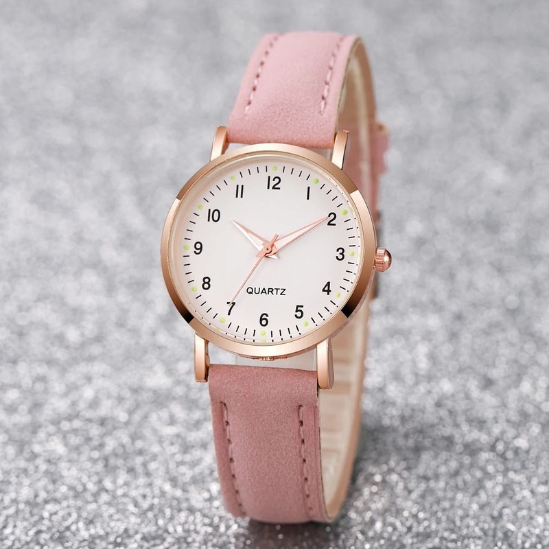 Elegant Arabic Dial Leather Fashion Watch 9