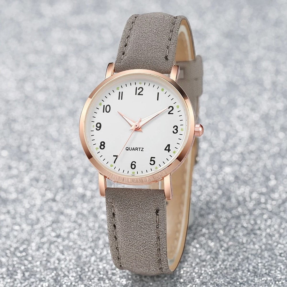 Elegant Arabic Dial Leather Fashion Watch 6