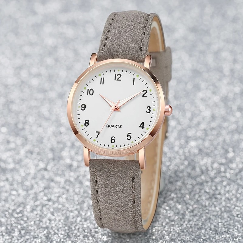 Elegant Arabic Dial Leather Fashion Watch 6