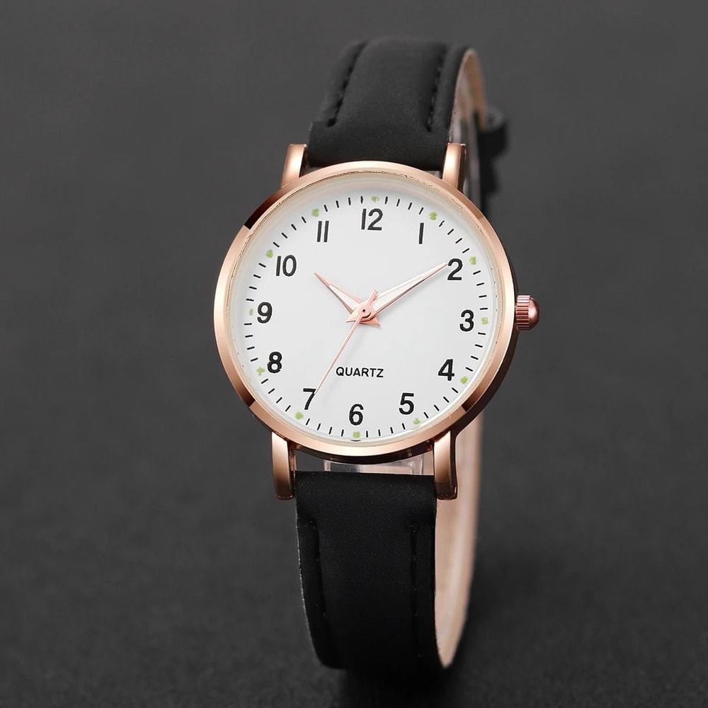 Elegant Arabic Dial Leather Fashion Watch 8