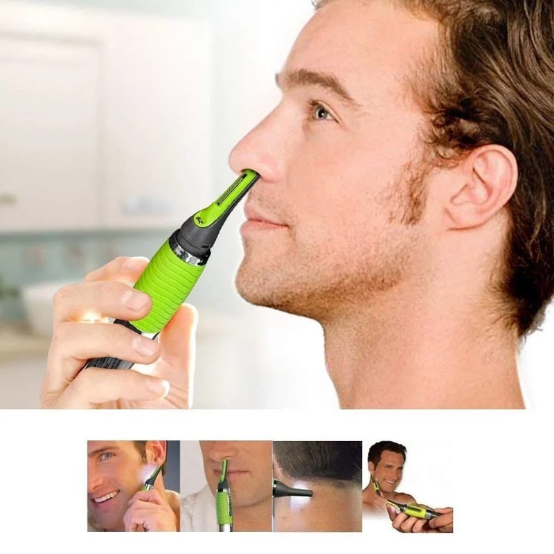 Men's Precision Beard & Nose Trimmer Set - Hypoallergenic Grooming Tool