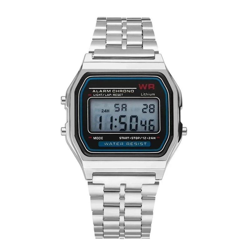 Retro Square Digital Display Electronic Watch 0