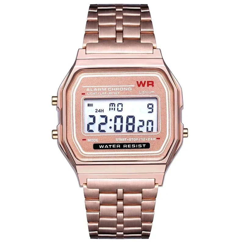 Retro Square Digital Display Electronic Watch 8
