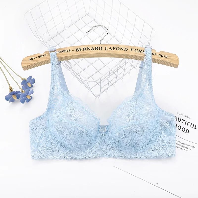 Plus Size Embroidery Lace PushUp Bra 11