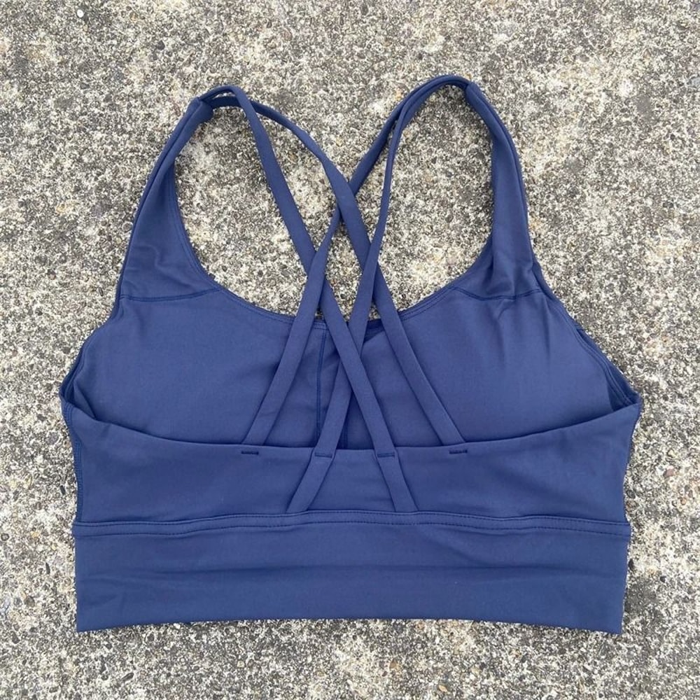 Solid Color CrossBack HighStrength Fitness Sports Bra 10