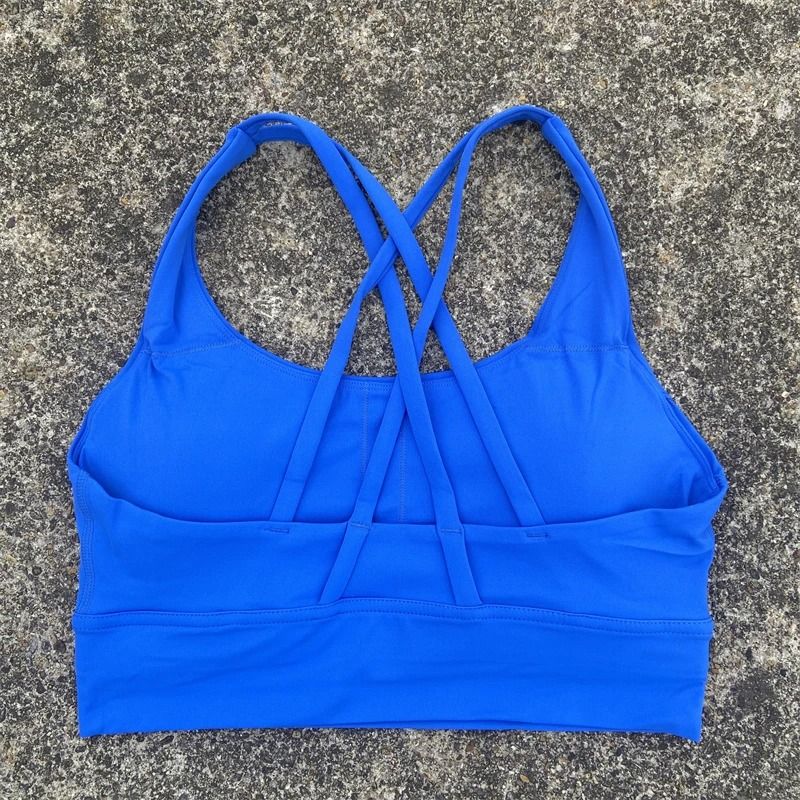 Solid Color CrossBack HighStrength Fitness Sports Bra 12