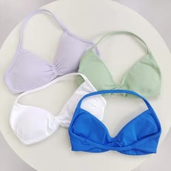 high-support lace-up seamless sports bra