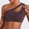 Sexy OneShoulder HighStretch Sports Bra 0