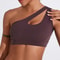Sexy OneShoulder HighStretch Sports Bra 0
