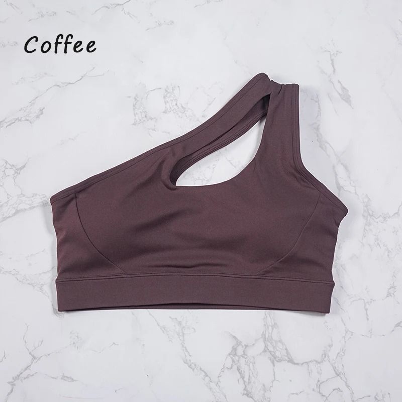 Sexy OneShoulder HighStretch Sports Bra 9