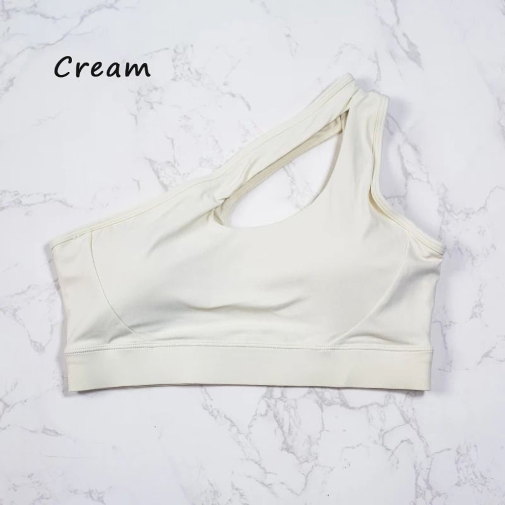 Sexy OneShoulder HighStretch Sports Bra 7