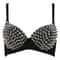 Silver Rivets Punk Rave Gothic Bralette 0