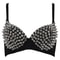 Silver Rivets Punk Rave Gothic Bralette 0