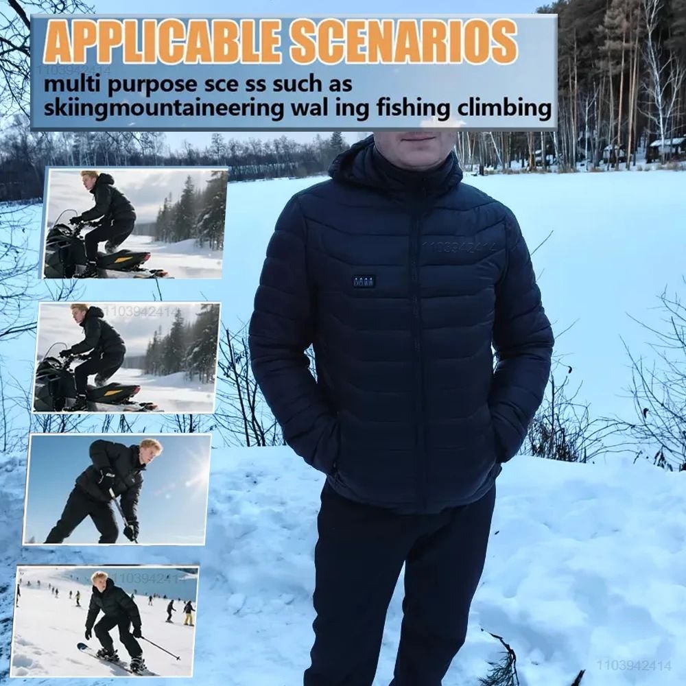 Heated Jacket For Men With 21 Heating Zones USB Winter Coat 6