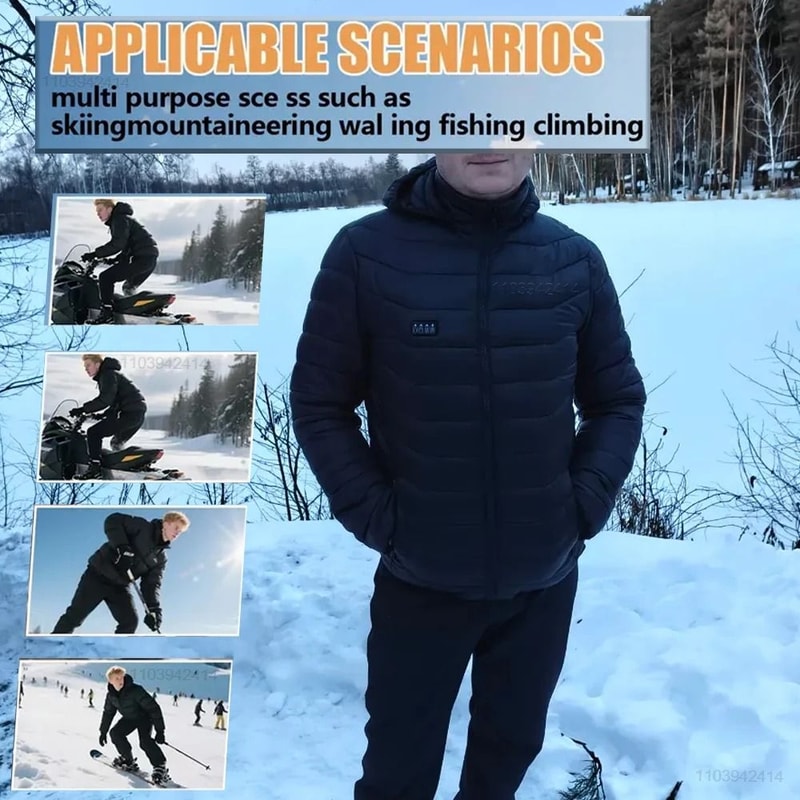 Heated Jacket For Men With 21 Heating Zones USB Winter Coat 6