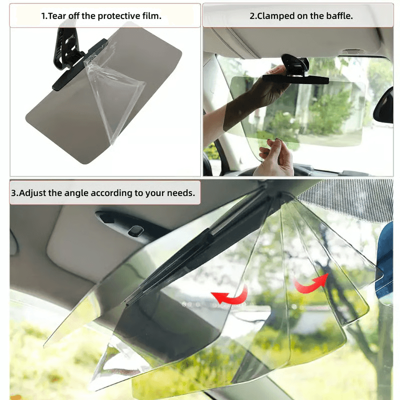Car AntiGlare Sun Visor Reduces UV Headlight Glare For Safer More Comfortable Driving 8
