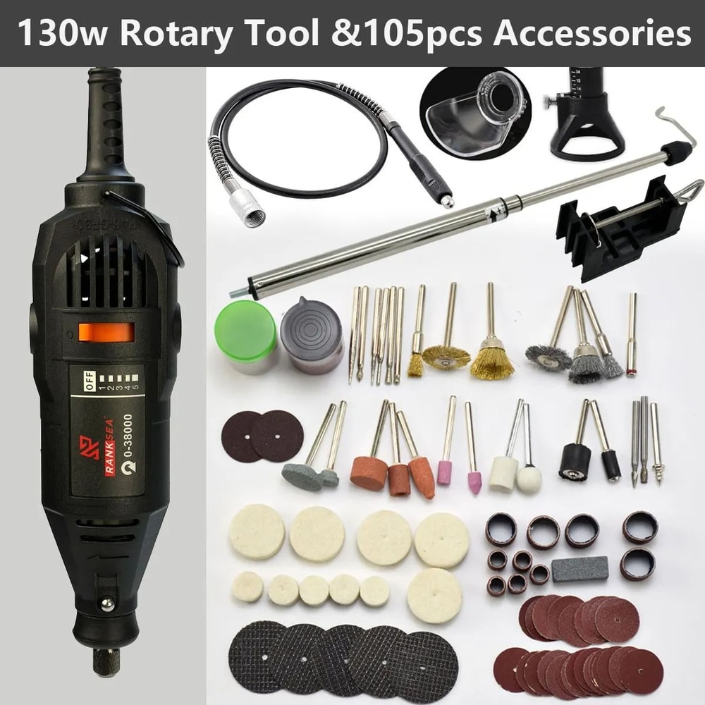 Multifunctional Rotary Tool Kit With Flex Shaft 9