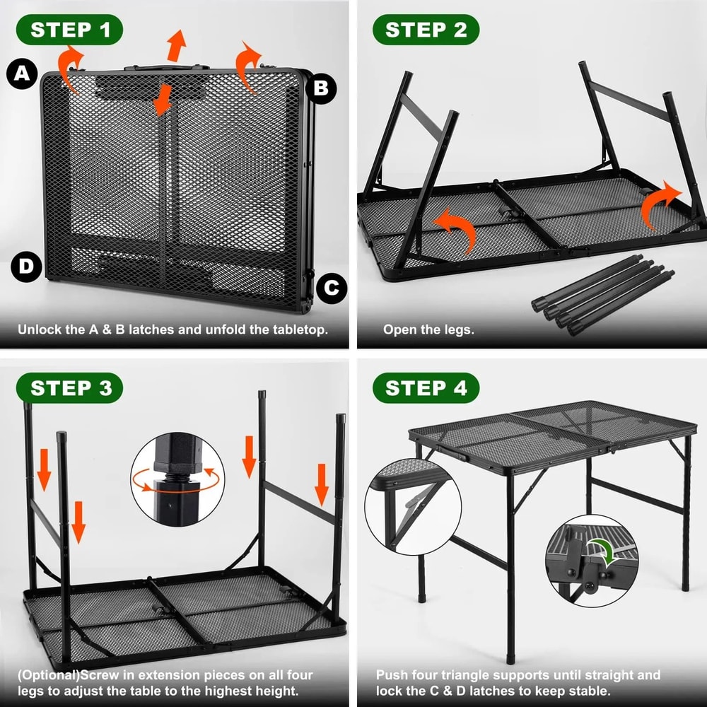 Lightweight Aluminum Folding Grill Table 3