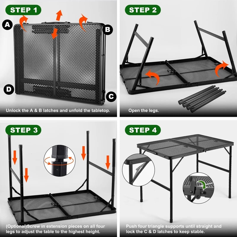 Lightweight Aluminum Folding Grill Table 3