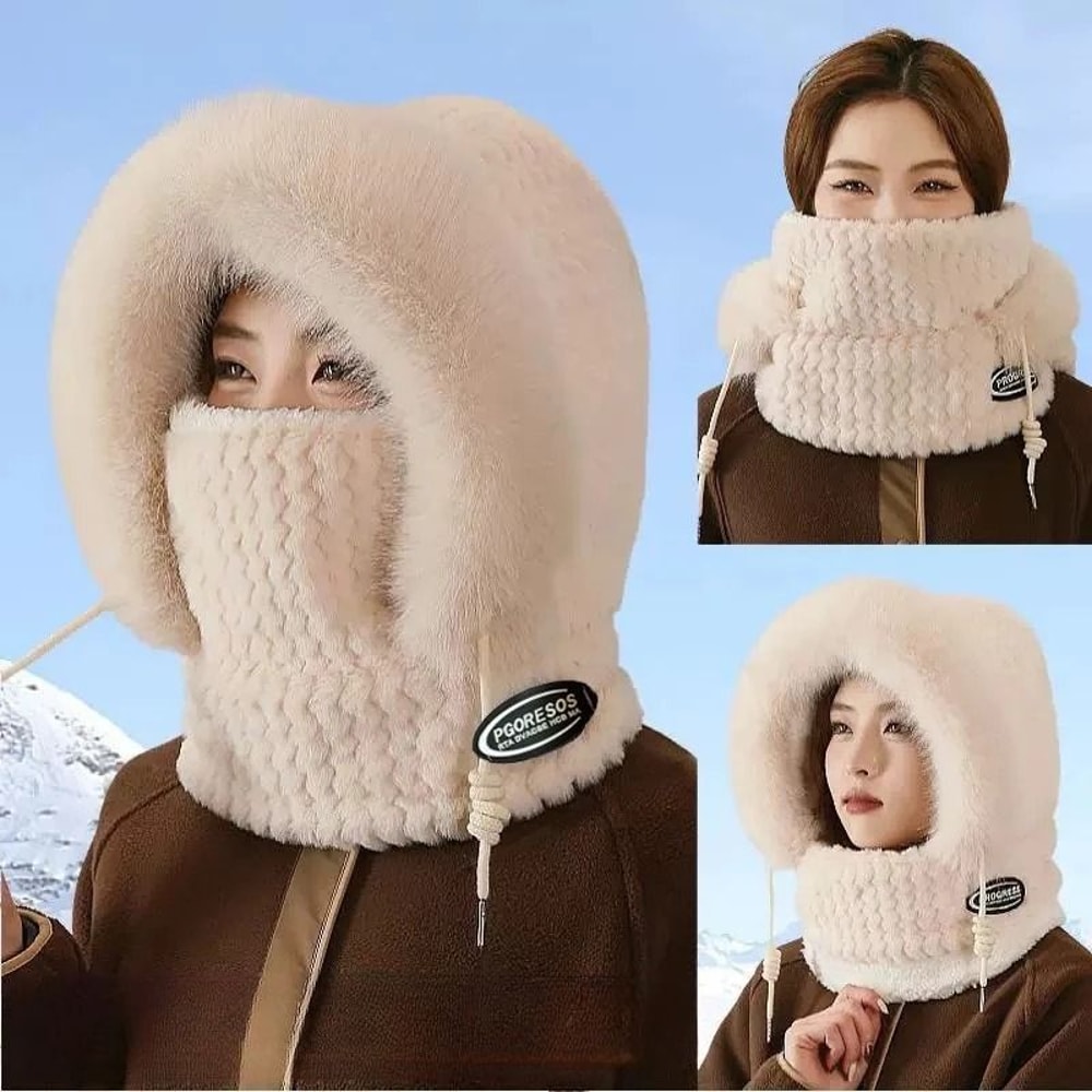 Autumn And Winter Womens Thermal Plush Hat 3