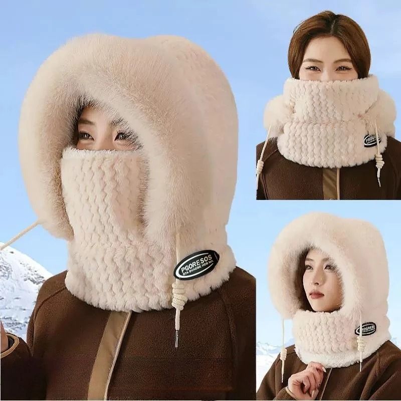 Autumn And Winter Womens Thermal Plush Hat 3