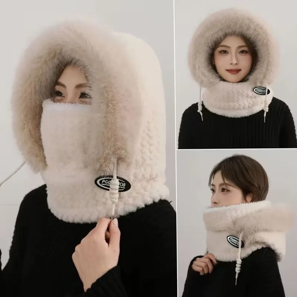 Autumn And Winter Womens Thermal Plush Hat 8