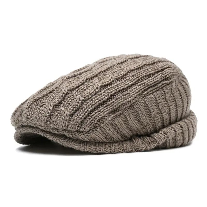 Cotton Solid Warm Newsboy Cap 4