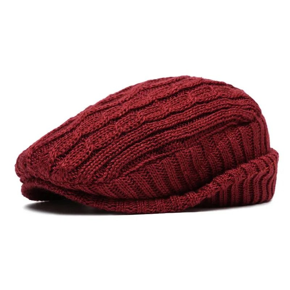 Cotton Solid Warm Newsboy Cap 8