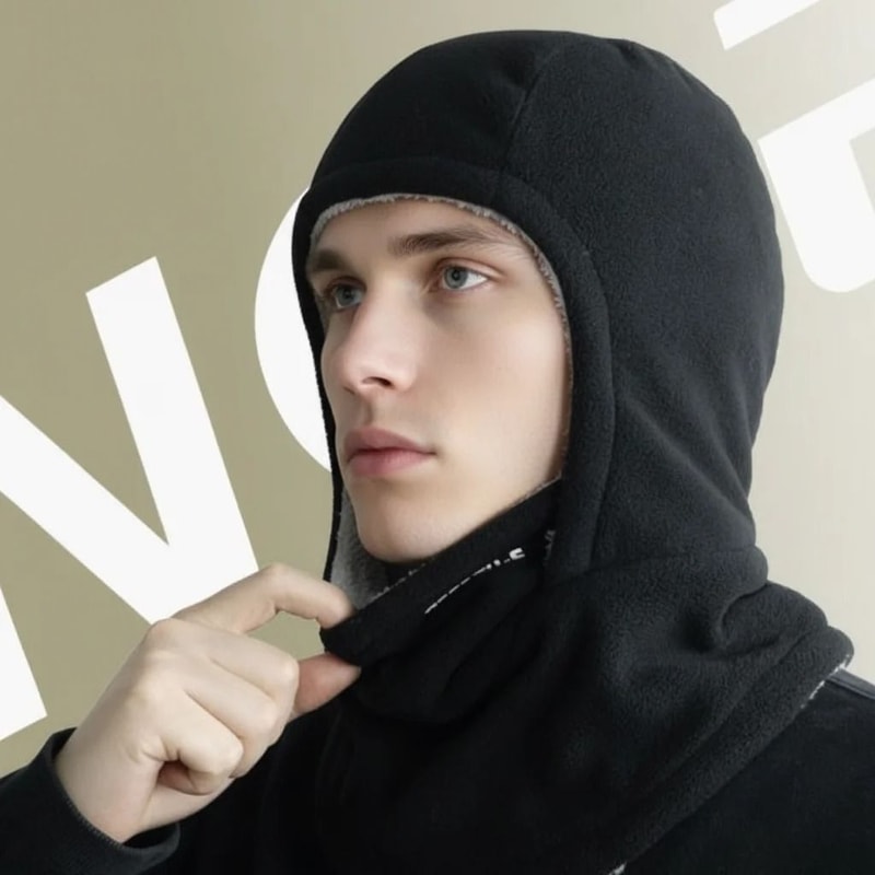 Thermal Windproof Winter Balaclava And Fleece Cycling Hood 2