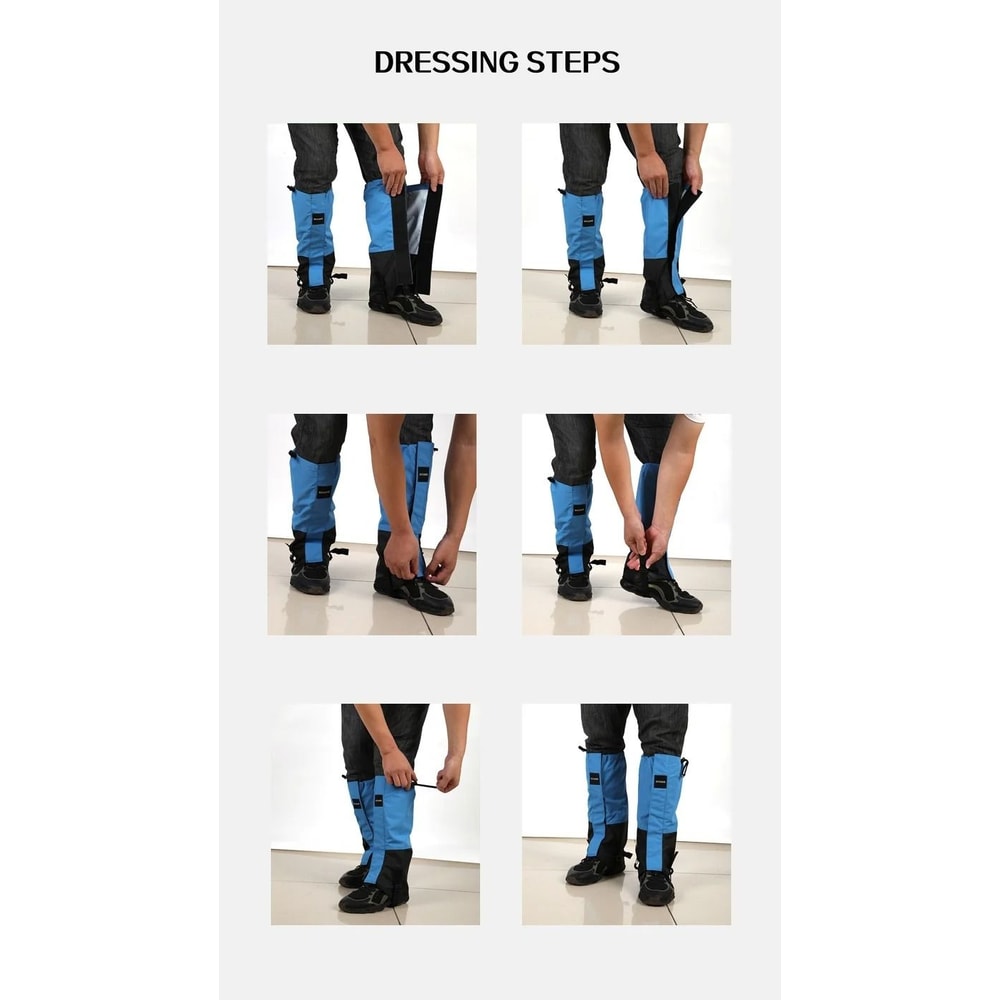 Waterproof HighTube Hiking Leg Gaiters Snow And Mud Protection 5