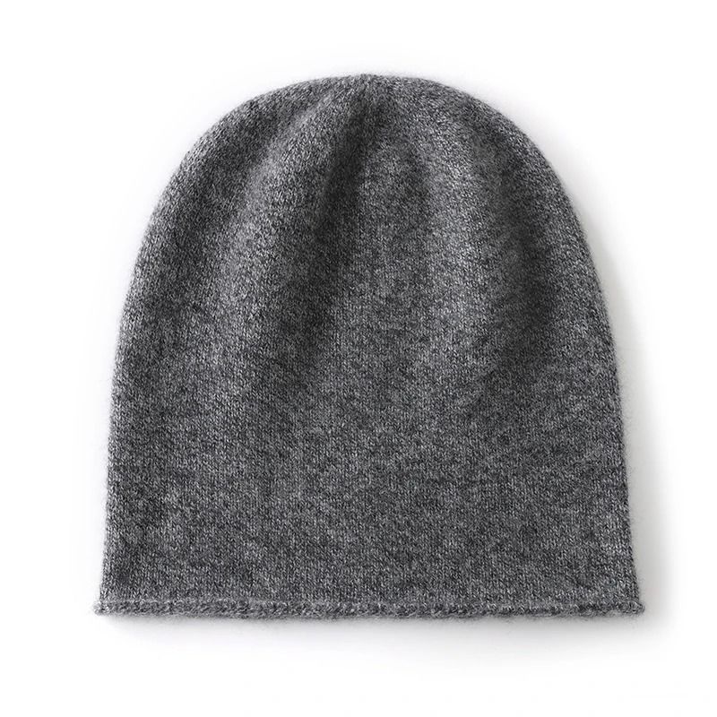 100 Pure Cashmere Knitted Beanie Hat UltraSoft Winter Warmth 0