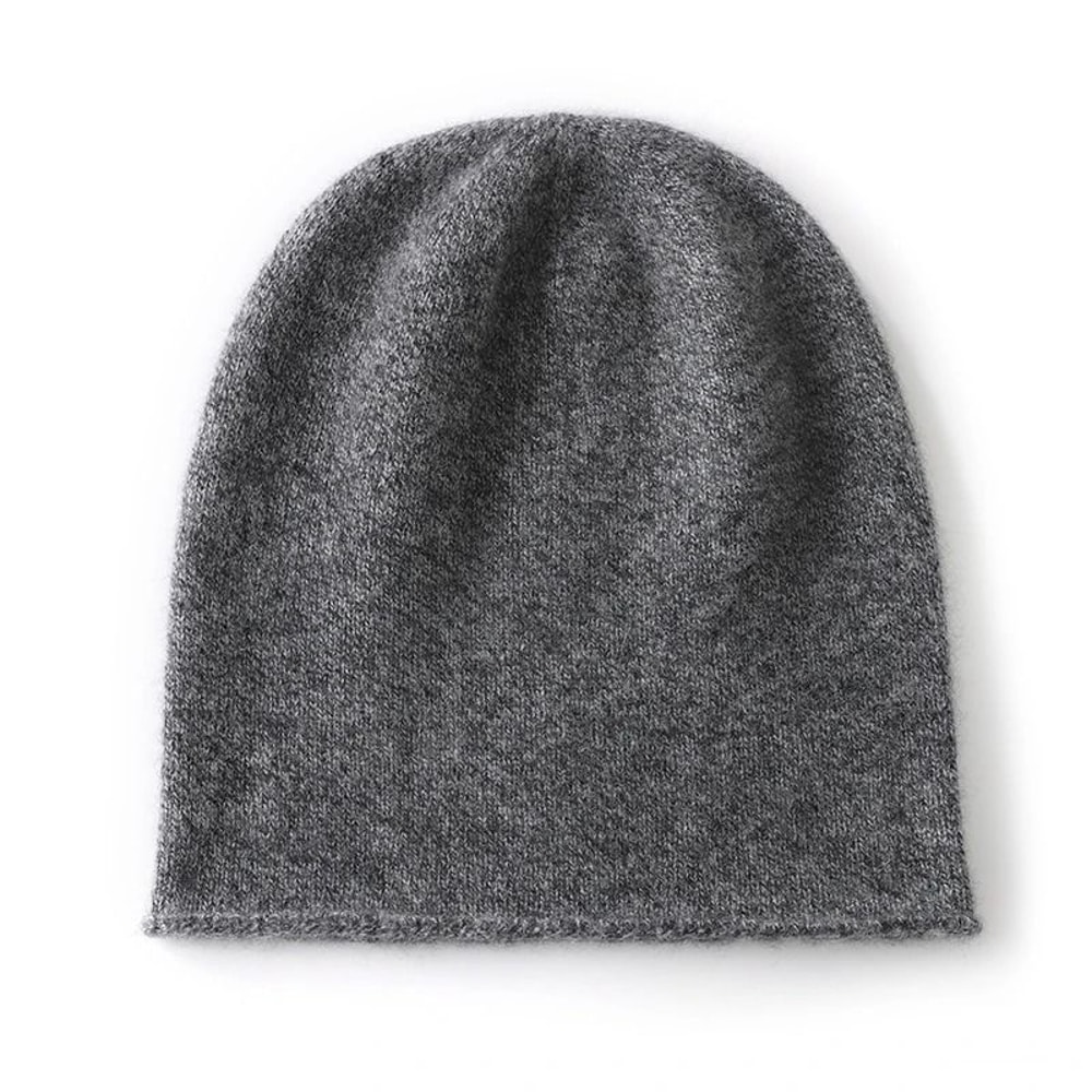 100 Pure Cashmere Knitted Beanie Hat UltraSoft Winter Warmth 12