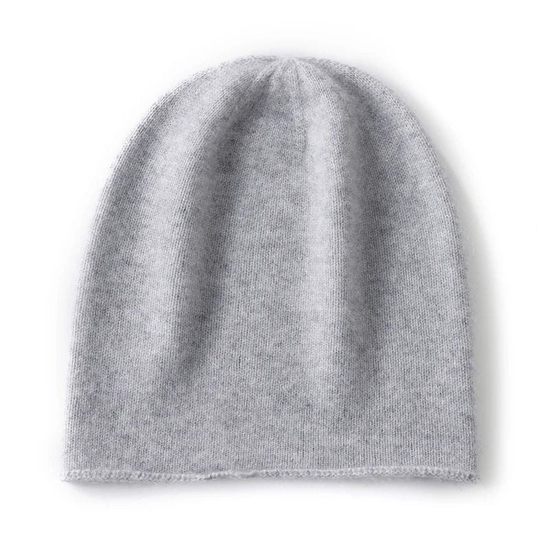 100 Pure Cashmere Knitted Beanie Hat UltraSoft Winter Warmth 13