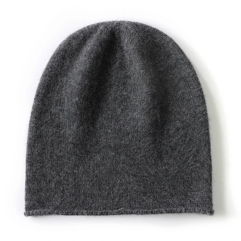 100 Pure Cashmere Knitted Beanie Hat UltraSoft Winter Warmth 14