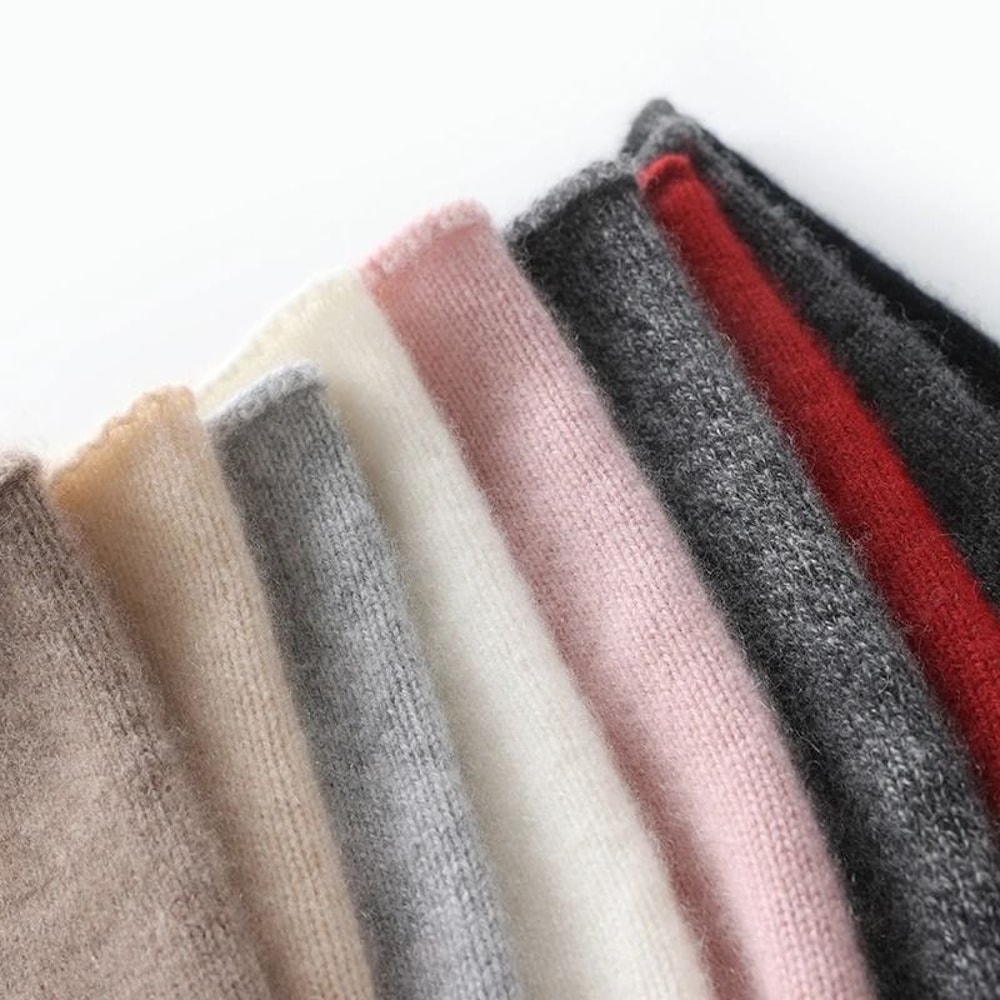 100 Pure Cashmere Knitted Beanie Hat UltraSoft Winter Warmth 3