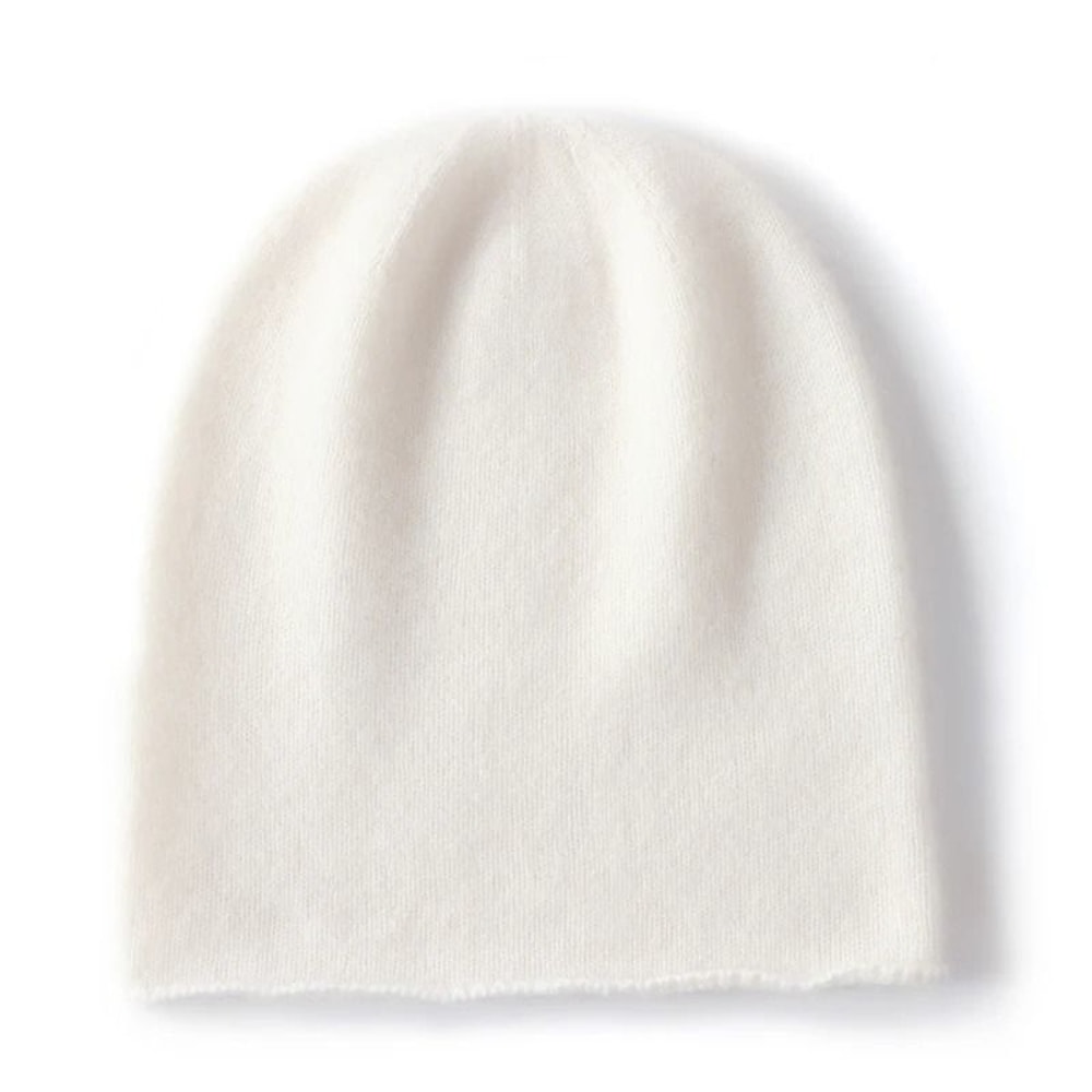 100 Pure Cashmere Knitted Beanie Hat UltraSoft Winter Warmth 6