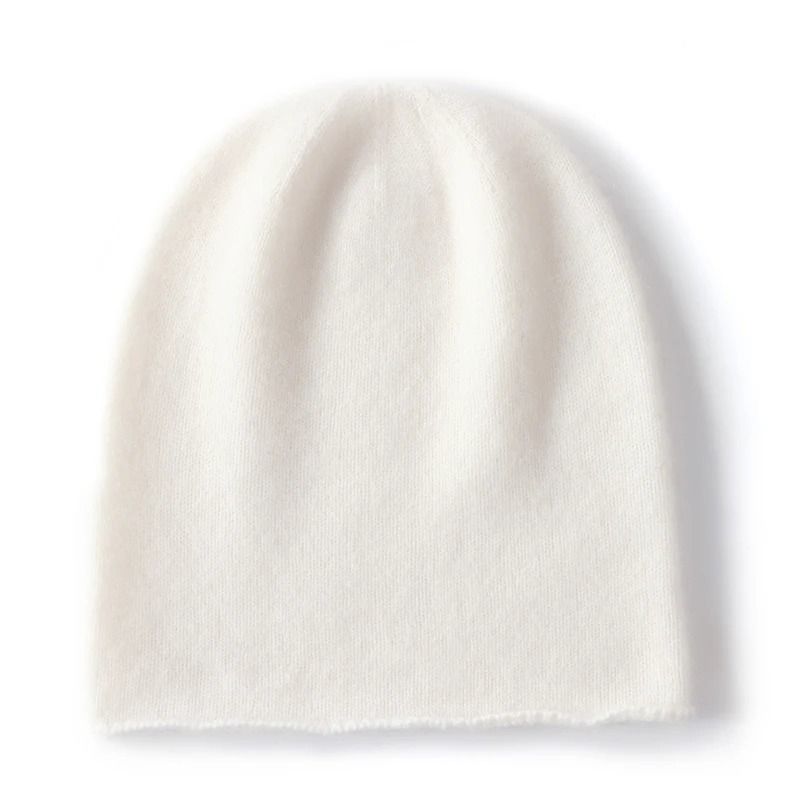 100 Pure Cashmere Knitted Beanie Hat UltraSoft Winter Warmth 6