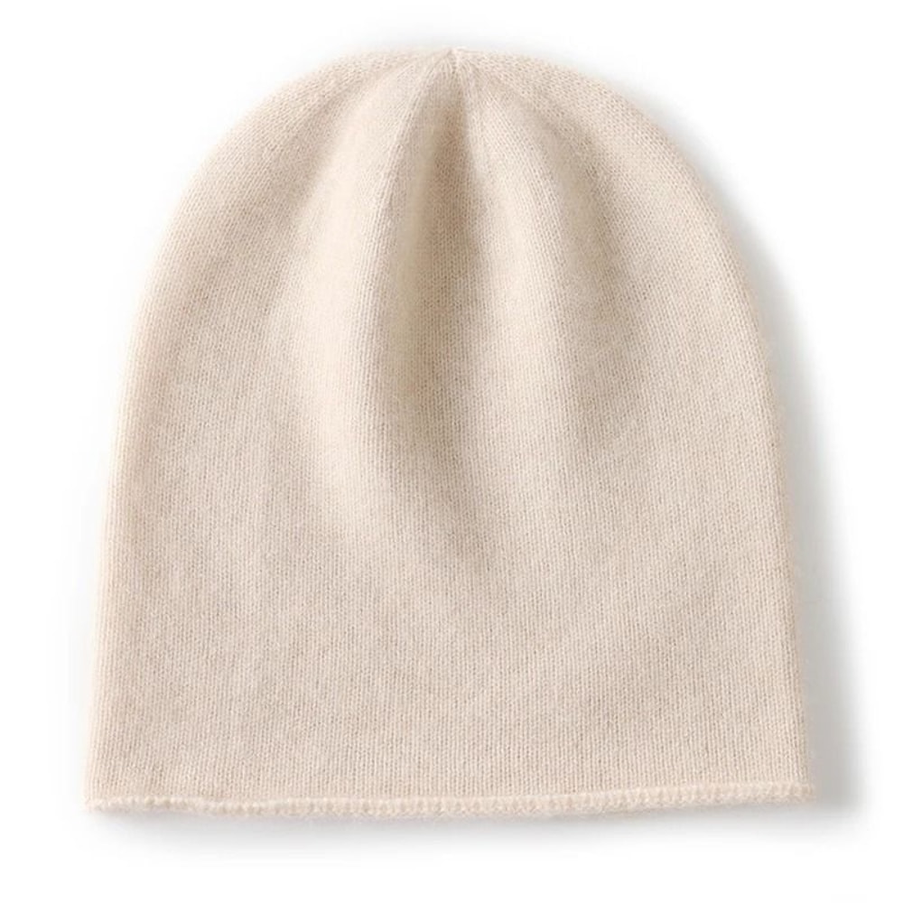100 Pure Cashmere Knitted Beanie Hat UltraSoft Winter Warmth 8