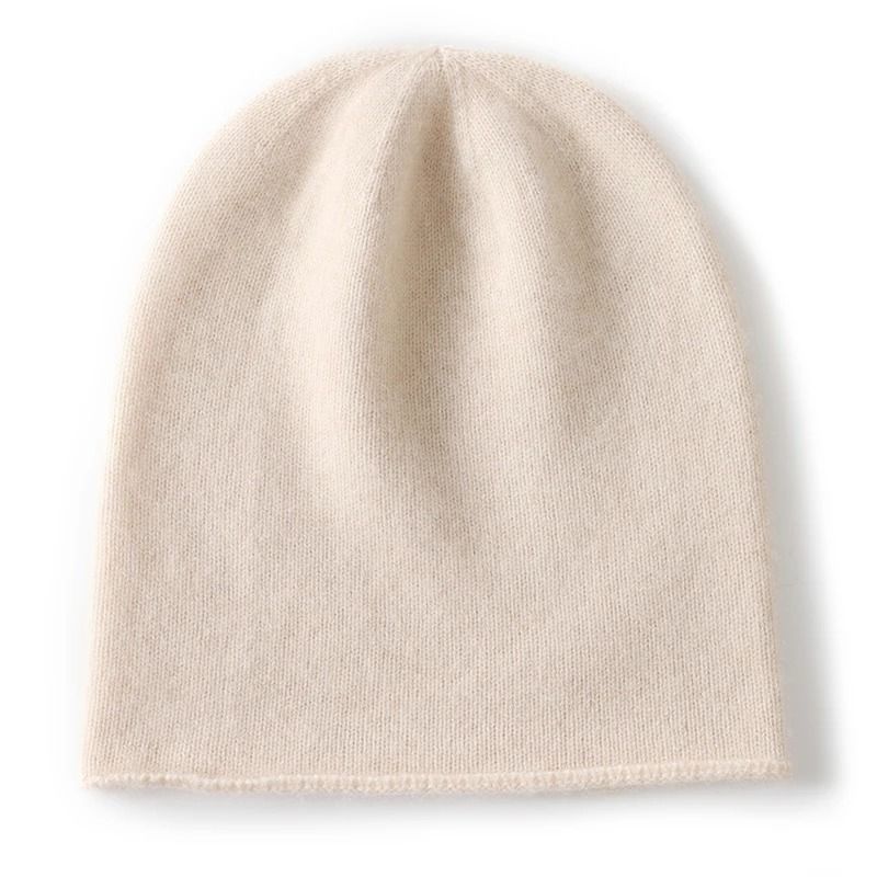 100 Pure Cashmere Knitted Beanie Hat UltraSoft Winter Warmth 8