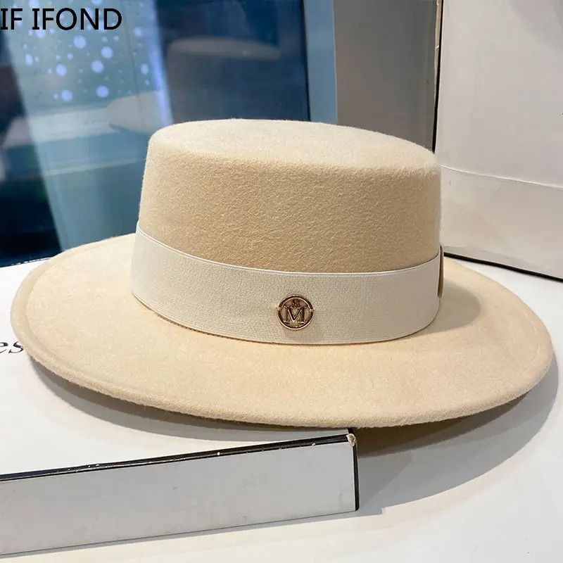 Elegant WideBrim Fedora Hat With Ribbon Band Classic Jazz Style 2