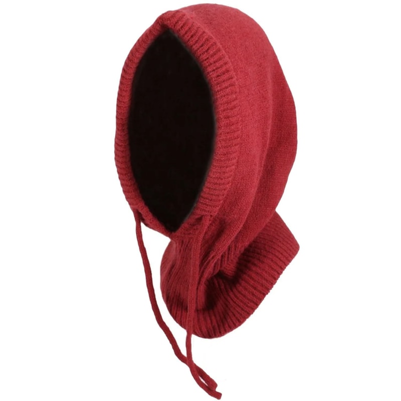 Korean Style Knitted Hooded Balaclava OnePiece Thermal Neck Collar Beanie 9