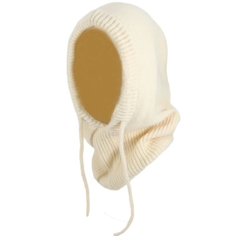 Korean Style Knitted Hooded Balaclava OnePiece Thermal Neck Collar Beanie 5