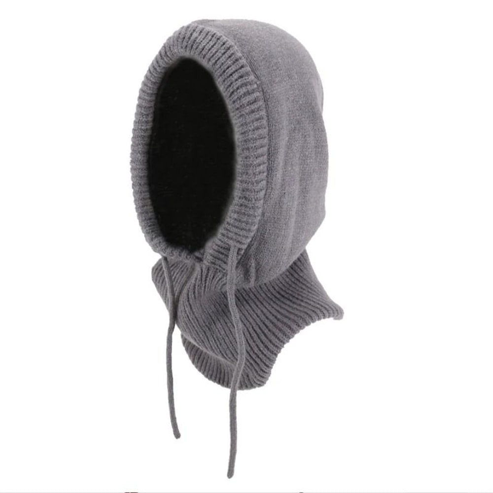Korean Style Knitted Hooded Balaclava OnePiece Thermal Neck Collar Beanie 7
