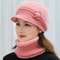 Elegant Winter Knitted Beanie And Scarf Set Faux Fur Lined Warmth 3