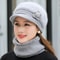 Elegant Winter Knitted Beanie And Scarf Set Faux Fur Lined Warmth 5